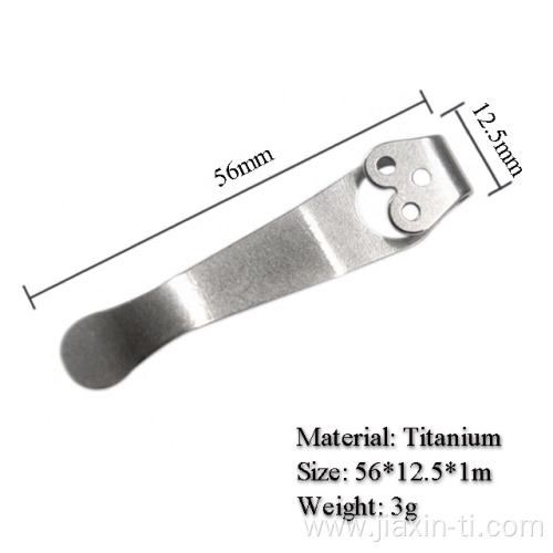 Titanium Pocket Clip for Paramilitary or Bugout